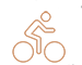 Cyclist on Bike, Biking Icon