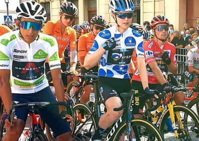 La Vuelta a España line up at a Depart